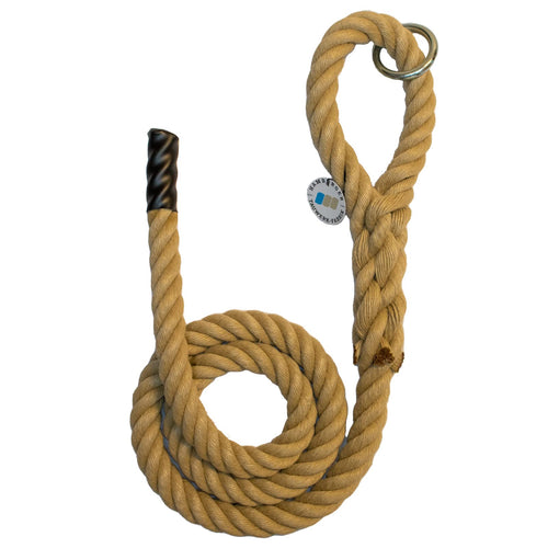 Hamburger Tauwerk-Fabrik Kletterseil Polyhanf 30 mm, 2 m mit Ring, Kunsthanf-Tauwerk