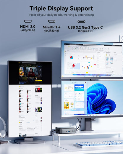 GEEKOM Air12 Mini PC - Intel N150, 16GB/512GB SSD