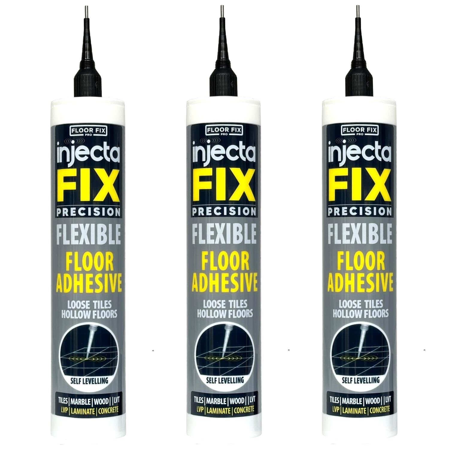 Injectafix Precision Injektionskleber mit 1,9-mm-Spritzenaufsatz für lose und hohle Fliesen