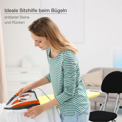 ELONEO Sitz-Stehhilfe mit Bügel höhenverstellbar - Silber