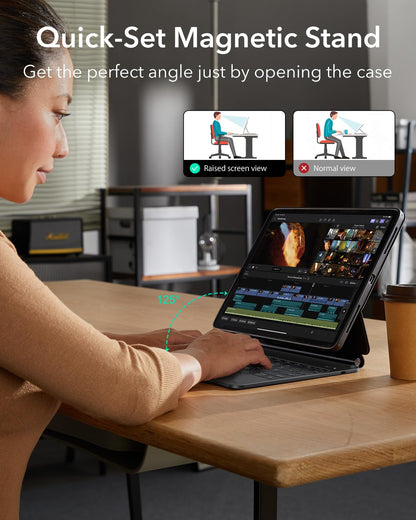 ESR Rebound 360 Tastaturhülle für iPad Pro 13 Zoll (M5/M4), Schwarz