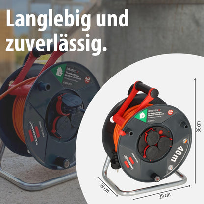 Brennenstuhl Garant V2 IP44 Kabeltrommel Outdoor 40m 3 Steckdosen