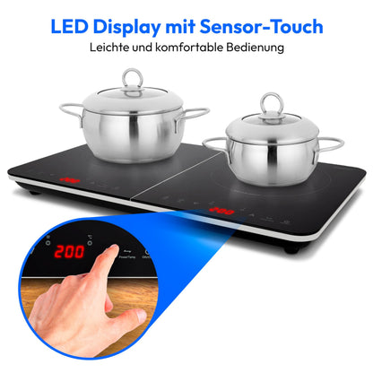MEDION Doppel-Induktionskochplatte MD18493, 3500 Watt, schwarz