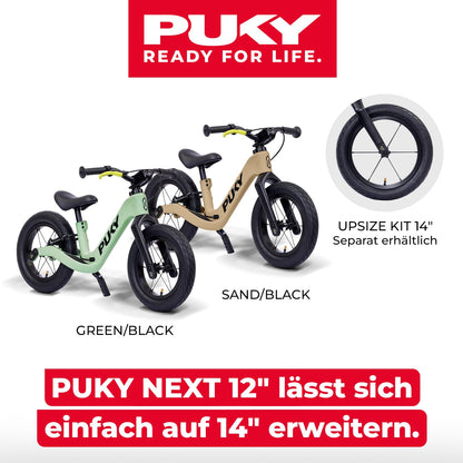 PUKY Next 12" Laufrad Sand/Black mit Bremse für 2–6 Jahre
