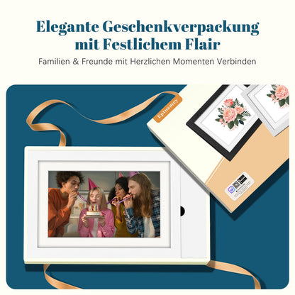 Eptusmey WLAN 10.1" Digitaler Bilderrahmen - Eichenholz 32GB