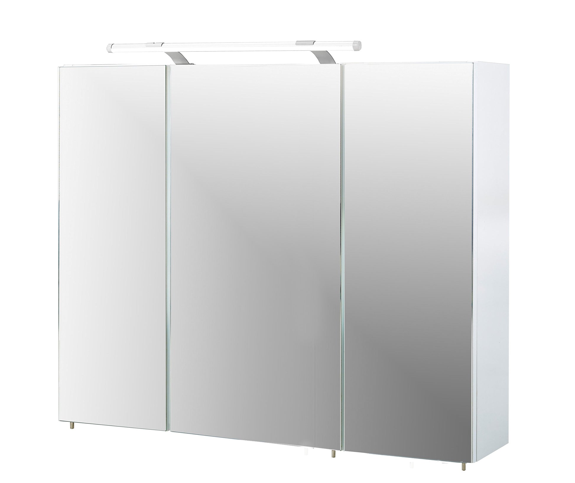 Schildmeyer 132250 Bad-Spiegelschrank. Weisser, 90 cm breiter Schrank mit Spiegeltüren. Bietet Stauraum im Bad.