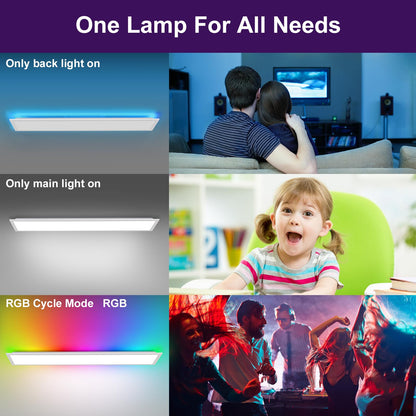 Oraymin LED Panel Deckenleuchte dimmbar RGB – 120x30cm 40W