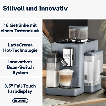 De’Longhi Rivelia Perfetto Kaffeevollautomat LatteCrema - Grau