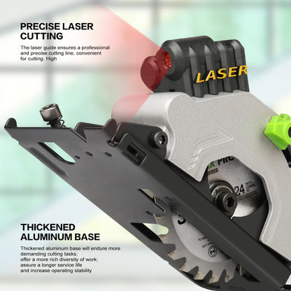 GALAX PRO Mini-Kreissäge 580W mit Laserführung und 3 Sägeblättern 85mm