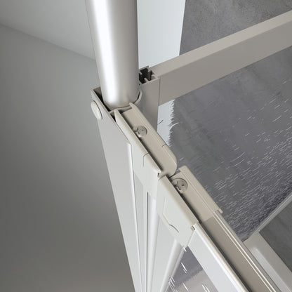 Schulte Duschwand Well Badewanne Seitenwand 3-teilig Kunstglas Tropfen