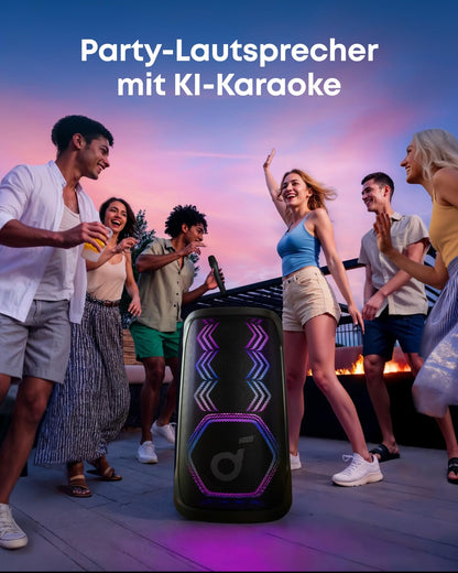 soundcore Rave 3S Party-Lautsprecher mit KI-Karaoke und 2 Mikros