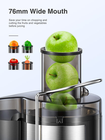 Reemix Zentrifugal-Entsafter 500H, 800 W, 72 mm Einfüllöffnung