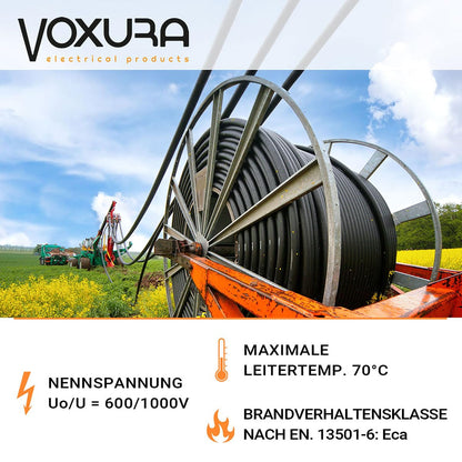 NYY-J Stromkabel 5x2,5 mm² Erdkabel – 50m Ring Aussenverlegung