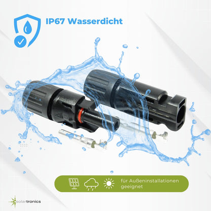 solartronics Solarstecker 100 Paar, MC4 kompatibel, IP67, 4–6 mm²