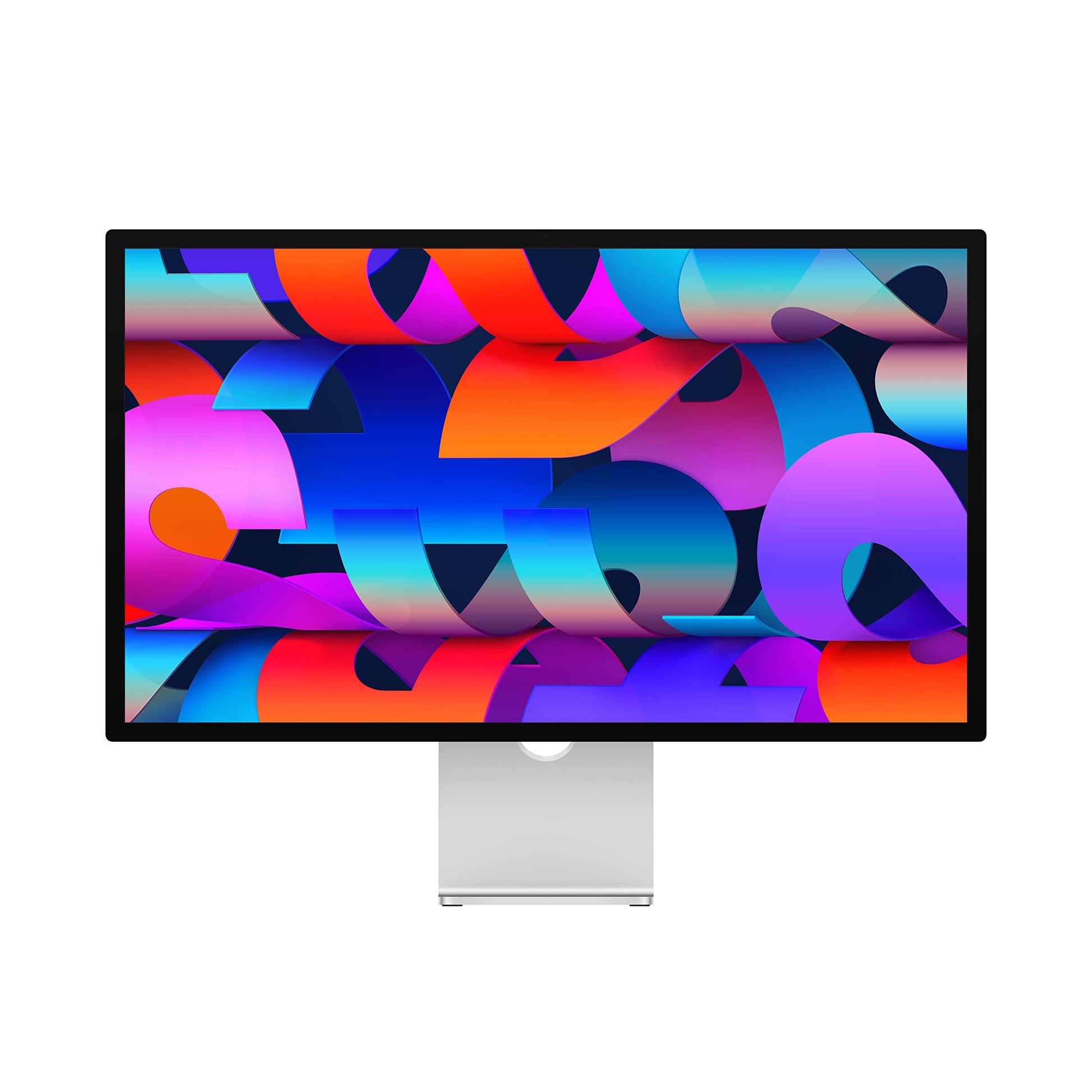 Apple Studio Display - Standardglas, neigungsverstellbar (2025). Silberner Monitor mit schmalen Rändern für Computerinhalte.