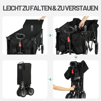 TIMBER RIDGE XXL Bollerwagen faltbar mit verstellbarem Griff