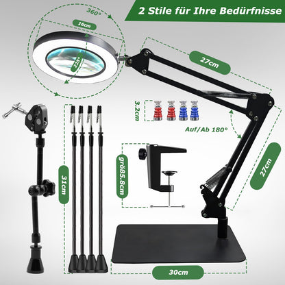 Dritte Hand Löthilfe – Lupe, Licht, 4 flexible Arme & PCB-Halterung