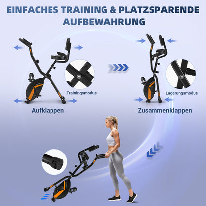 Vanncet Heimtrainer Fahrrad Ergometer - Klappbar Magnetwiderstand