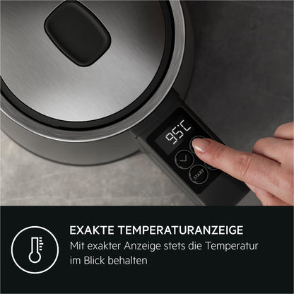 AEG Deli 5 Wasserkocher Edelstahl 1.7L mit Temperaturwahl