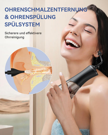 SEEDEAR Elektrischer Ohrenschmalz-Entferner IPX7, Ohrspülung Set