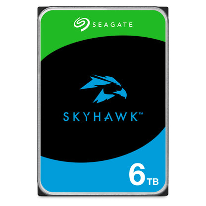 Seagate SkyHawk 6TB Interne Festplatte HDD - ST6000VXZ09. Rechteckig, silbergrau. Datenspeicher für Überwachungssysteme.