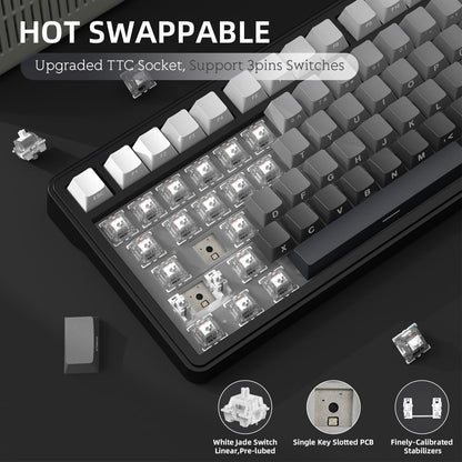 AJAZZ x Attack Shark X85 Mechanische Gaming-Tastatur - 75% kabellos RGB