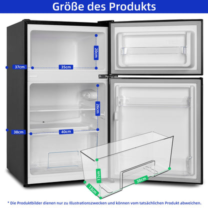 CHIQ FTM86L4E Kühl-Gefrier-Kombination, 86 L, Gefrierfach oben