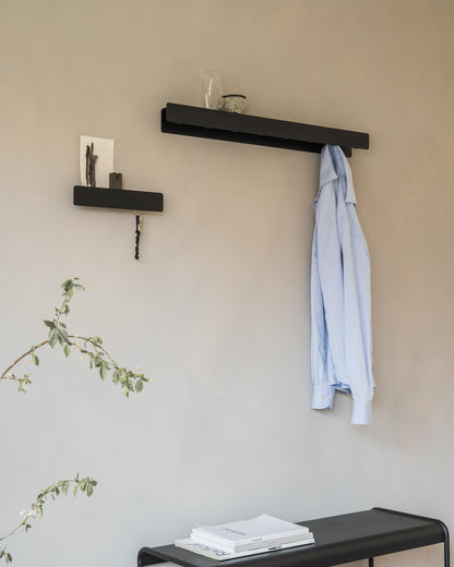 Kazai Kian Garderobe mit versteckten Haken & Ablage – Schwarz