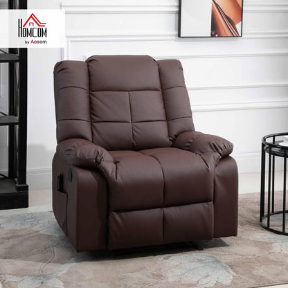 HOMCOM Elektrischer Massagesessel Relaxsessel Kunstleder Braun