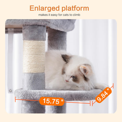 Heybly HCT050W Kratzbaum für grosse Katze - Hellgrau