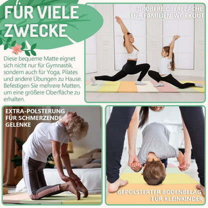 PhysKcal 5 Panel Macaron Klappbare Weichbodenmatte Turn-/Fitnessmatte