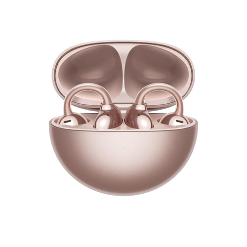 HUAWEI FreeClip kabellose Open-Ear-Kopfhörer, Rosa Gold, Clip-Design mit Kugelform