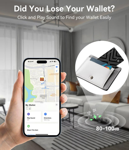 Ultrbeka Wallet Tracker, MFi-zertifiziert, für Apple Find My