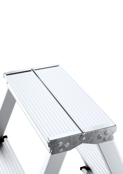 DRABEST Klapptritt DD2x4 Aluminium Trittleiter 2x4 Stufen bis 125 kg