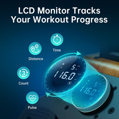 PASYOU PW60 Wasserrudergerät klappbar – Eiche Heimtraining