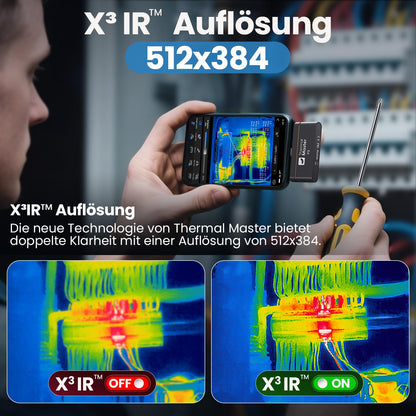 Thermal Master P3 Wärmebildkamera für iPhone und Android 512x384