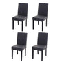 Mendler Littau Esszimmerstuhl – 4er-Set, Grau Kunstleder