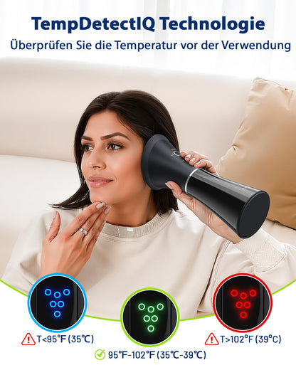 KAUGIC Elektrischer Ohrreiniger EWM001 mit Doppeltank, schwarz