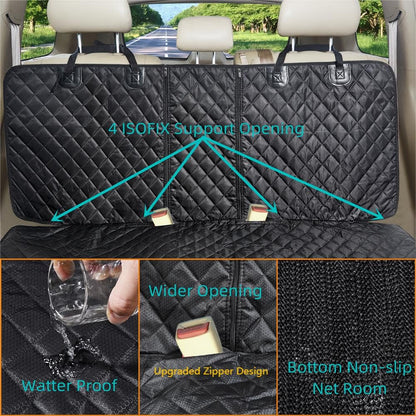 ANOSOSPECIAL Autoschondecke Hund Rückbank wasserdicht ISOFIX 135 cm