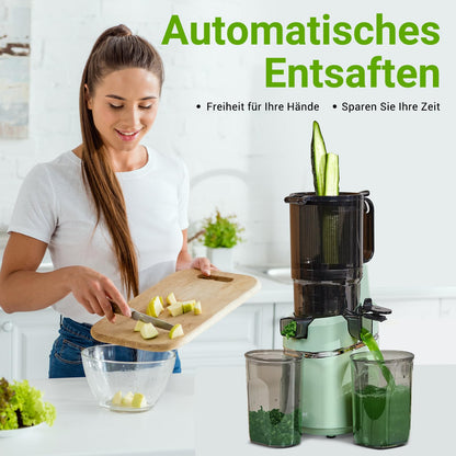 AMZCHEF Slow Juicer Entsafter 135MM Öffnung – Grün