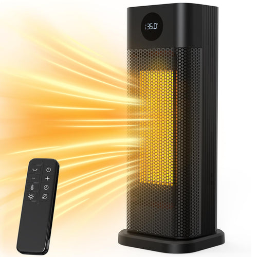 Minthouz S760 Keramik-Heizlüfter, 2000W PTC mit Thermostat, LED-Digitalanzeige und Fernbedienung