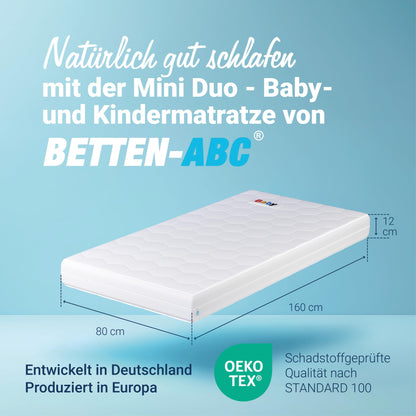 Betten-ABC Mini-Duo Kinder-Wendematratze - 80x160 cm