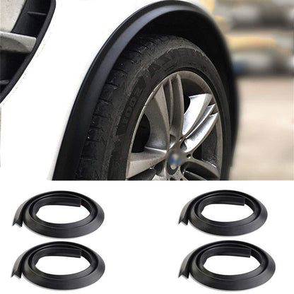 DuDuZui Radlaufverbreiterung Universal, 4x 1,5 m Gummileiste schwarz – flexible Gummistreifen zum Schutz des Radlaufs