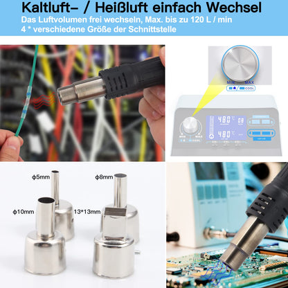 Preciva 992D+ Heissluft Lötstation - Mit Lötkolben & Entlötfunktion