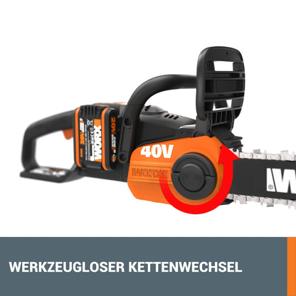 WORX WG384E Akku Kettensäge – 40V 35cm inkl. Akkus
