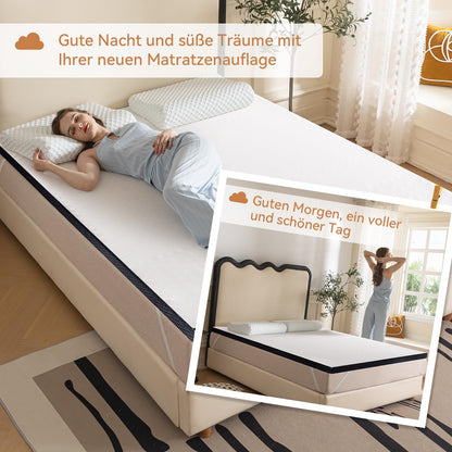 Amazon Basics Memoryschaum Matratzenauflage - 120x200x4 cm weiss