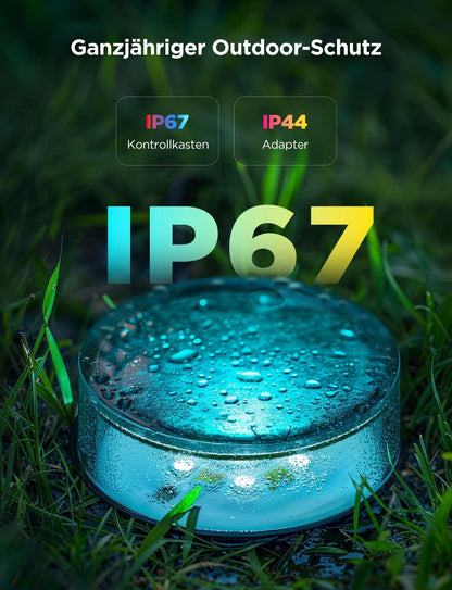 Govee Bodenleuchten RGBIC WW Aussen – 15er-Pack, 15m Kabel