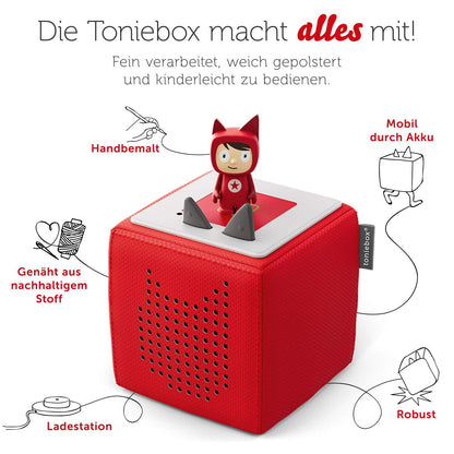 Toniebox Starterset Extrapack Hörspielbox – Rot Peppa Pig