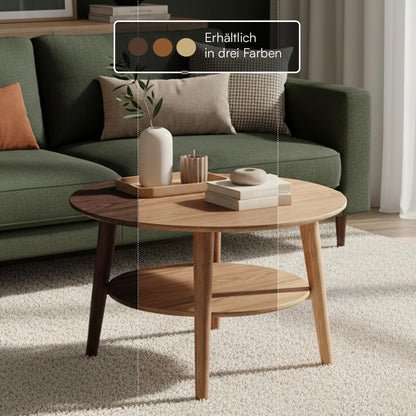 skølm Mjölnir Couchtisch rund – Eiche Massivholz naturgeölt Ø70cm