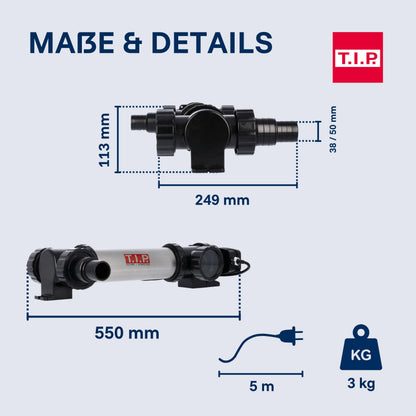 T.I.P. UV-C Strahler SPU 36000 UV Edelstahl für Pools und Teiche